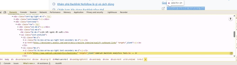 Kiểm tra phần tử HTML