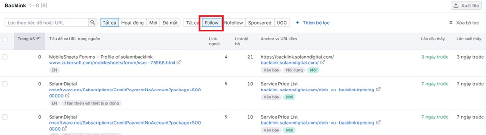 Công cụ SEO kiểm tra backlink