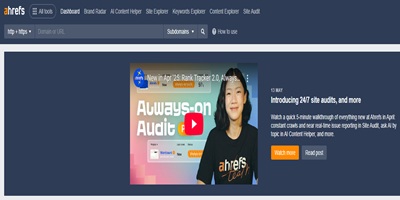 Ahrefs Backlink Analysis Dashboard